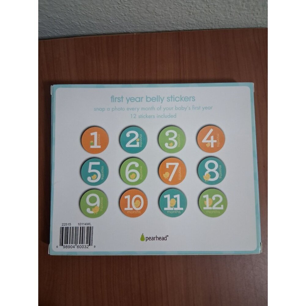 NWT Pear Head Baby's First Year Belly Milestone Stickers Months 1-12 Unisex - Picture 2 of 2